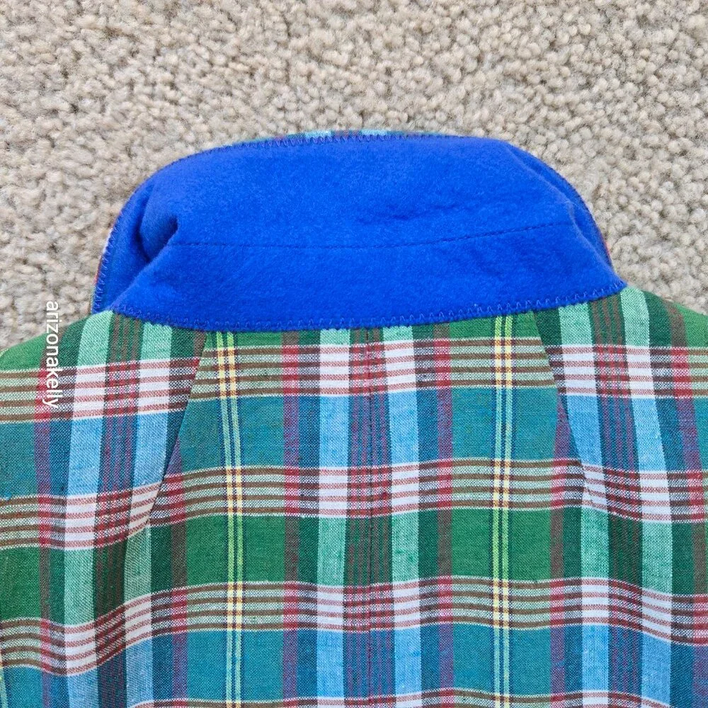 J. Crew Rhodes Blazer Linen Cotton Green Plaid Size 2 - Picture 6 of 11